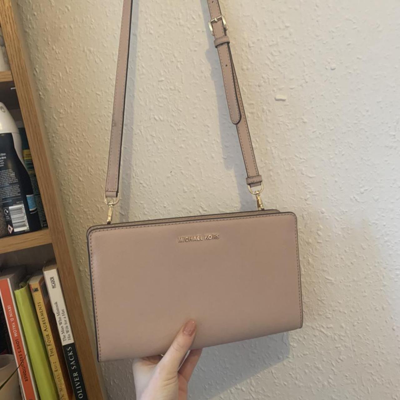 nude michael kors crossbody