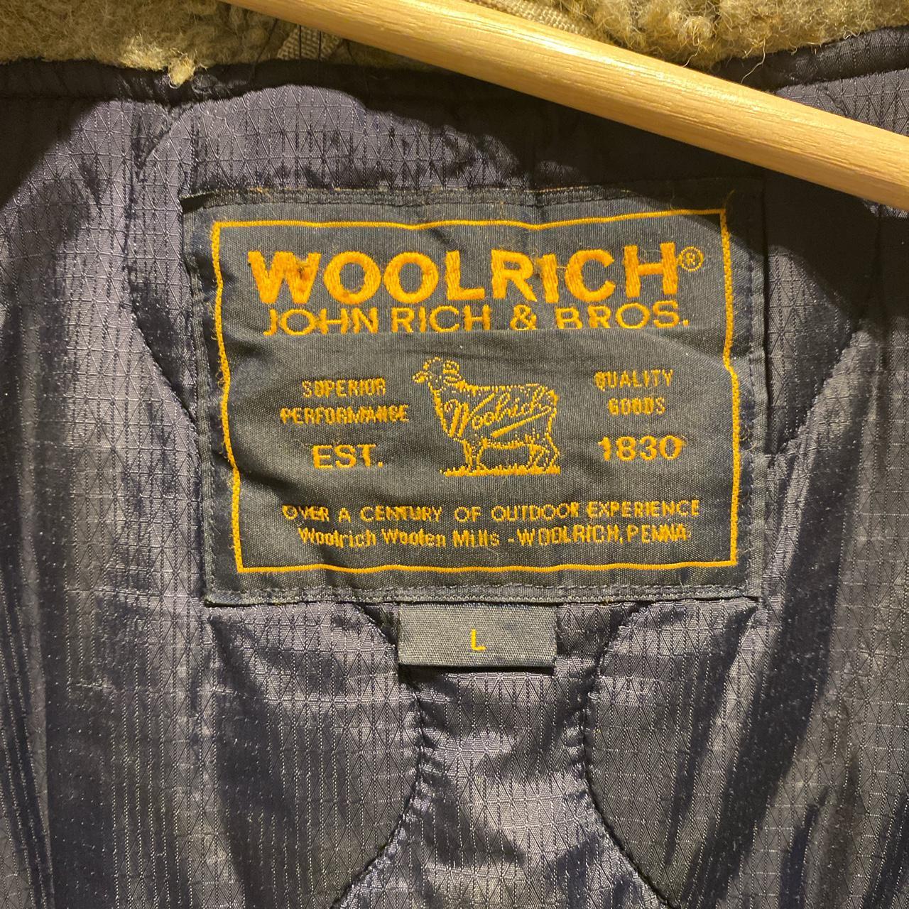 Woolrich Men's Gold and Khaki Jacket | Depop