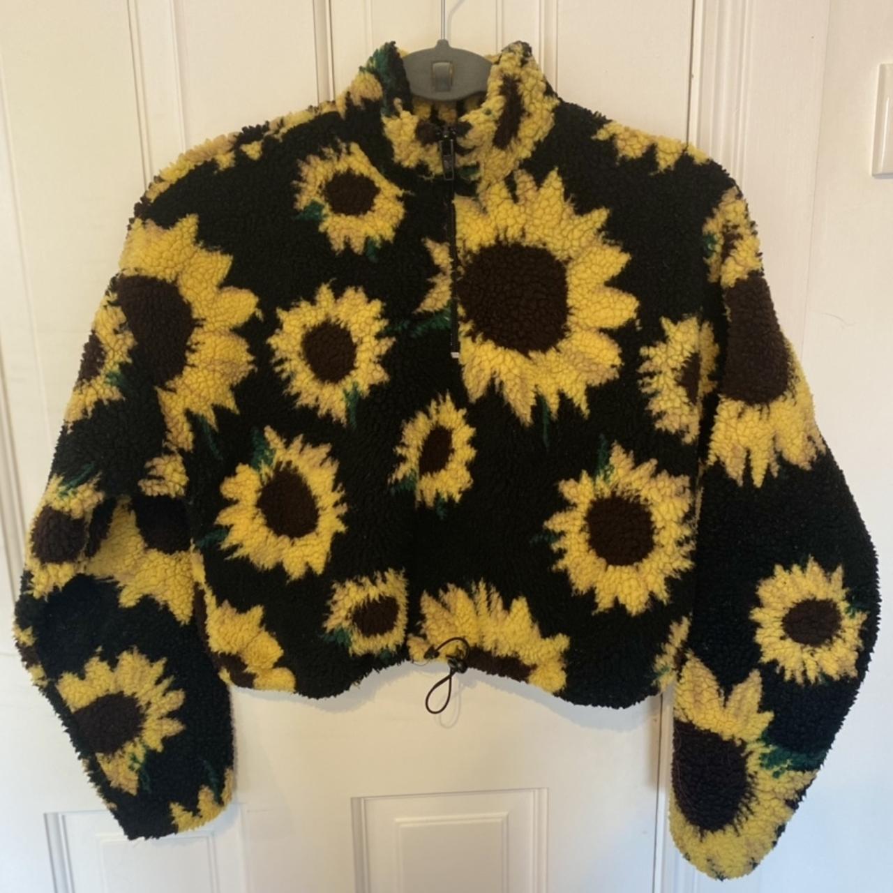 Urban Outfitters Borg sunflower fleece Cropped and. Depop