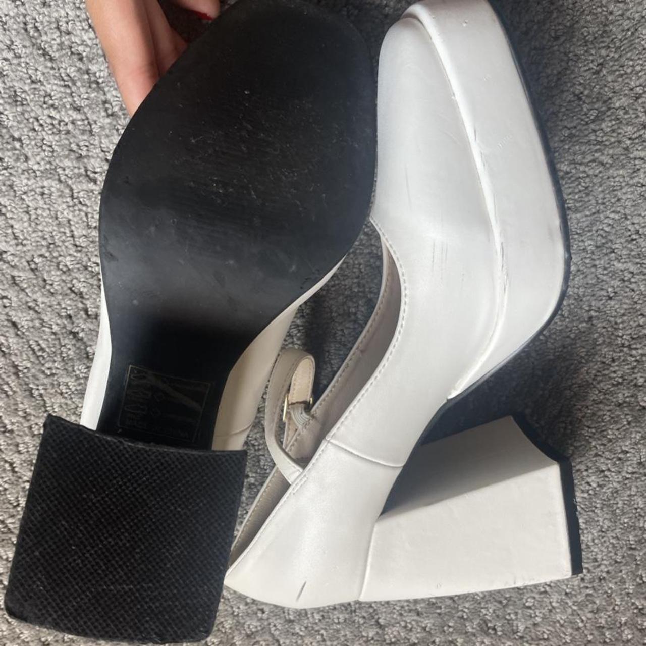 platform white mary janes