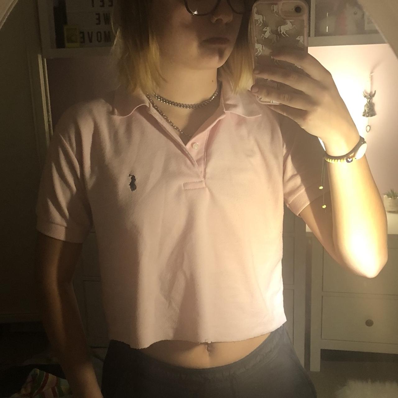 ralph lauren cropped polo shirt