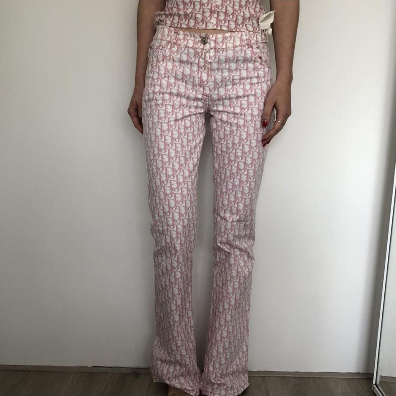 pink dior jeans