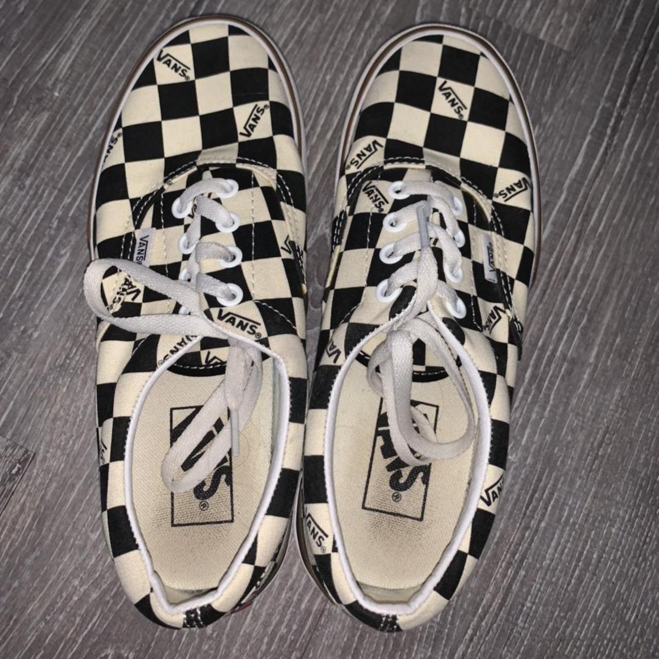 clear checkered vans