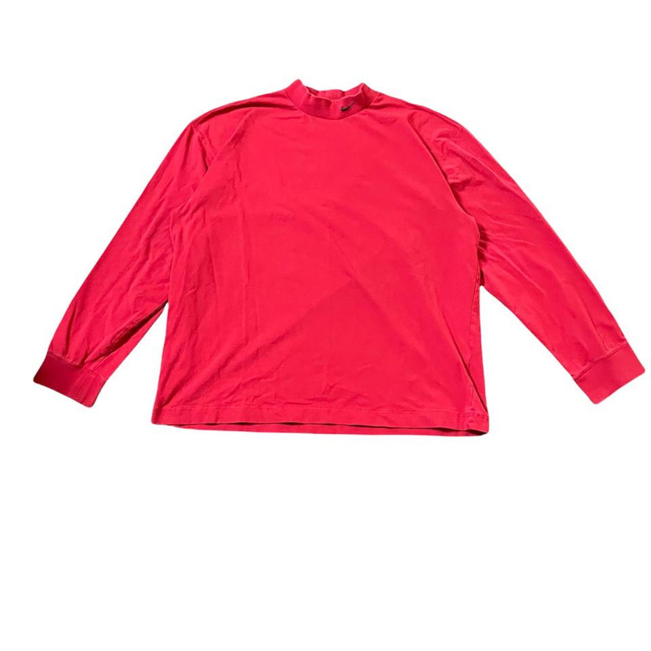 red nike mock turtleneck