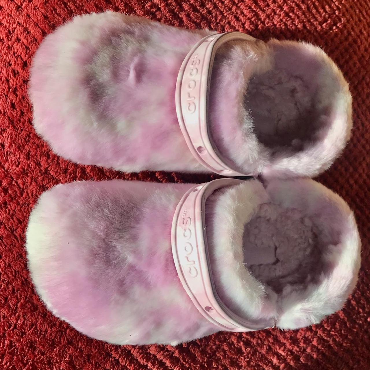 Official Limited Pink Furry Crocs Brand New, Never... - Depop