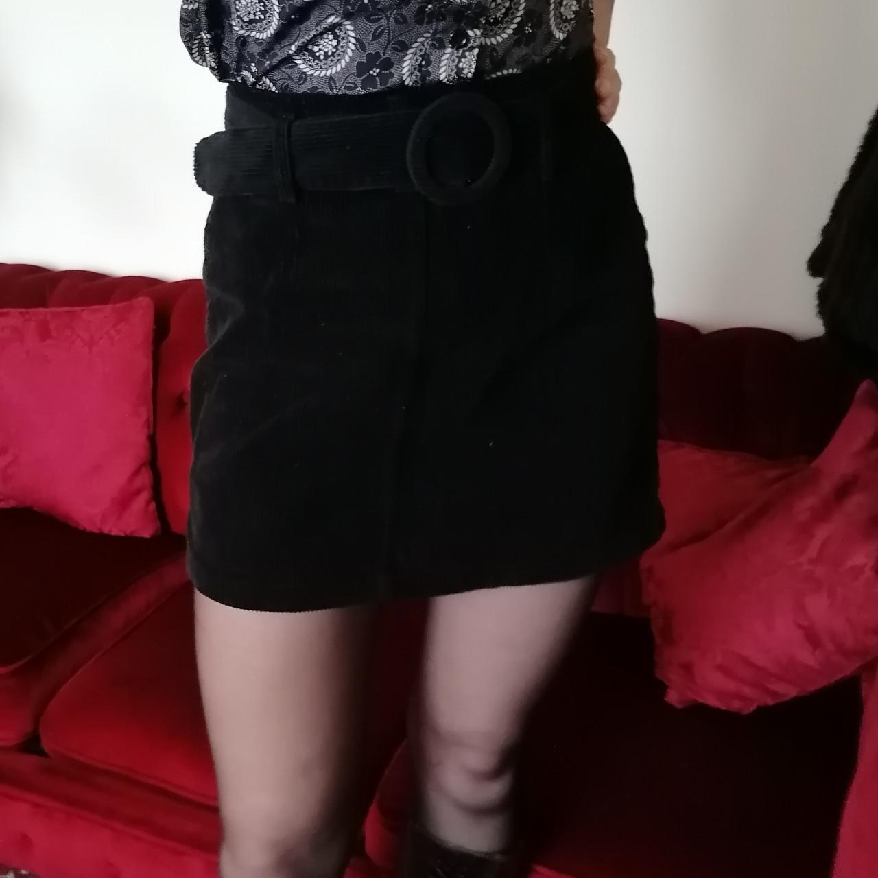 Corduroy Primark black skirt. Major 70s