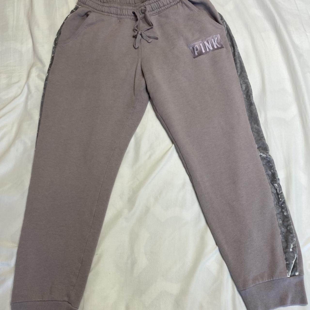 Pink Victoria Secret Purple/Lavender Sweatpants... - Depop