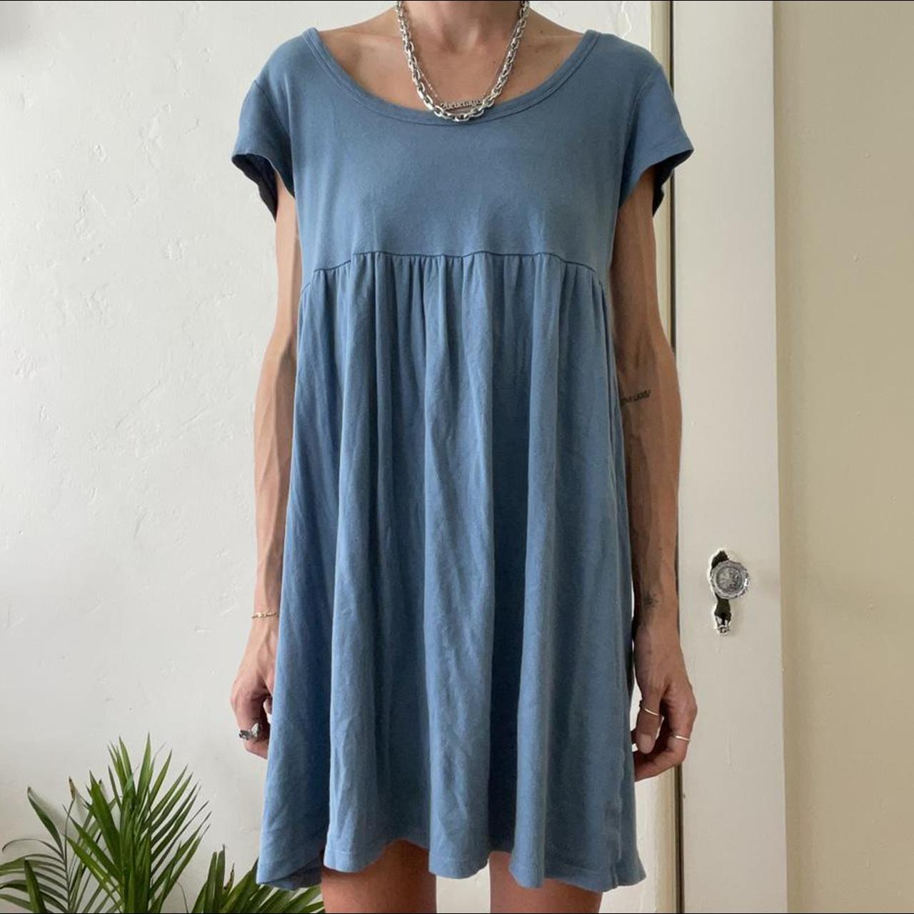 Dolphin Blue Baby Doll Dress Cotton Soft Most Depop