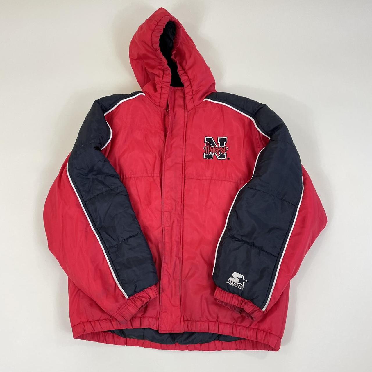 Vintage 90s Starter Jacket Nebraska Huskers Size:... - Depop