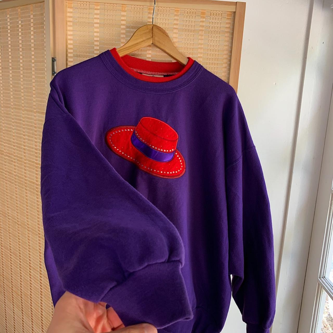 Top Stitch Men's Purple and Red Sweatshirt (3)