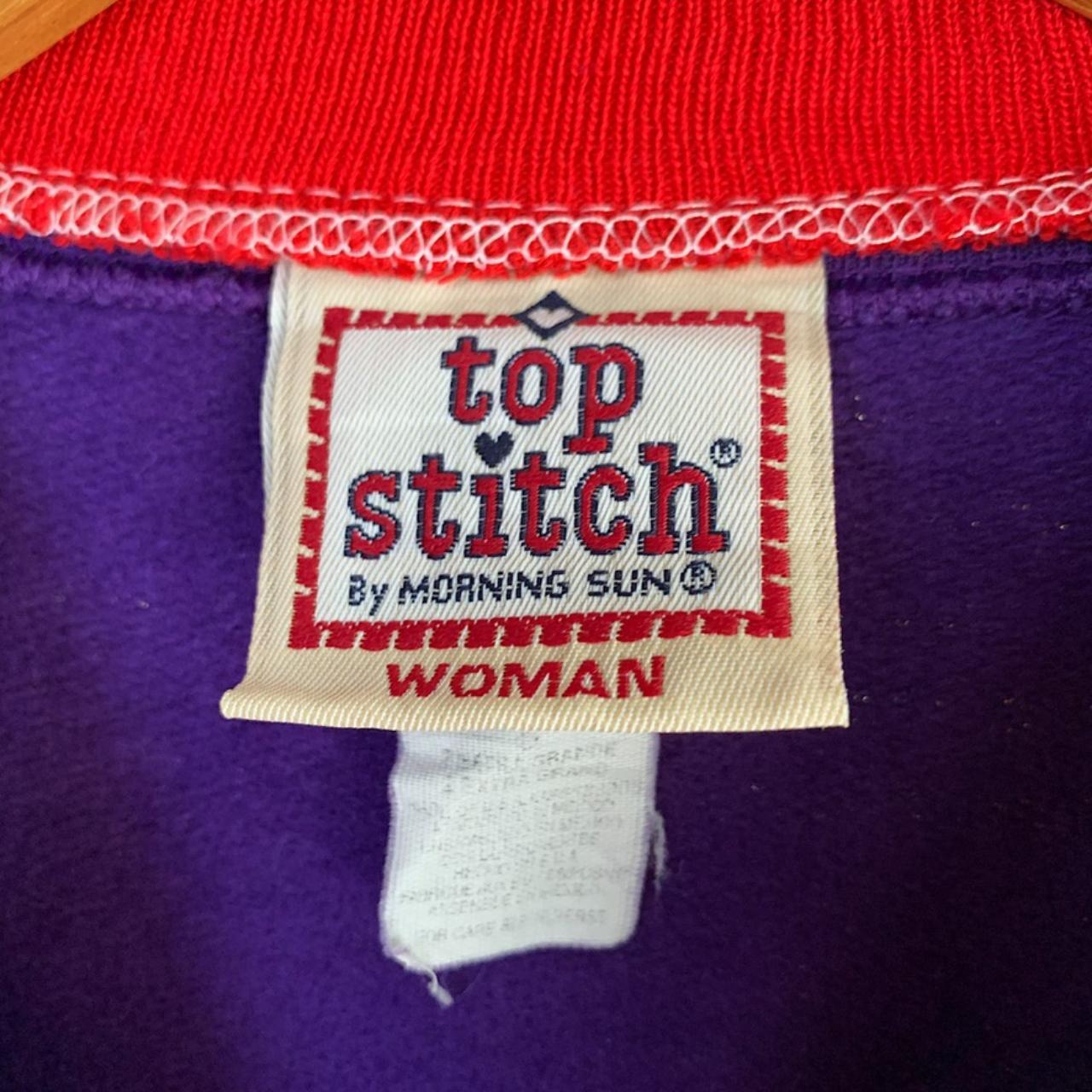 Top Stitch Men's Purple and Red Sweatshirt (4)