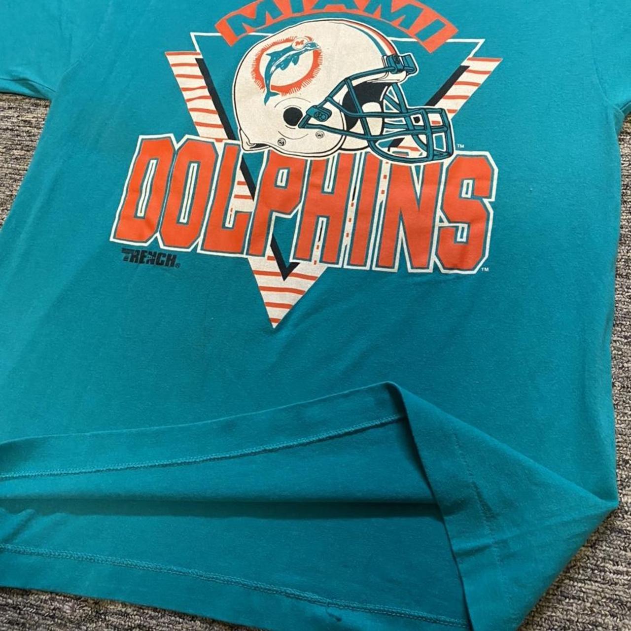 Vintage Single Stitch Miami Dolphins T Shirt NFL... - Depop