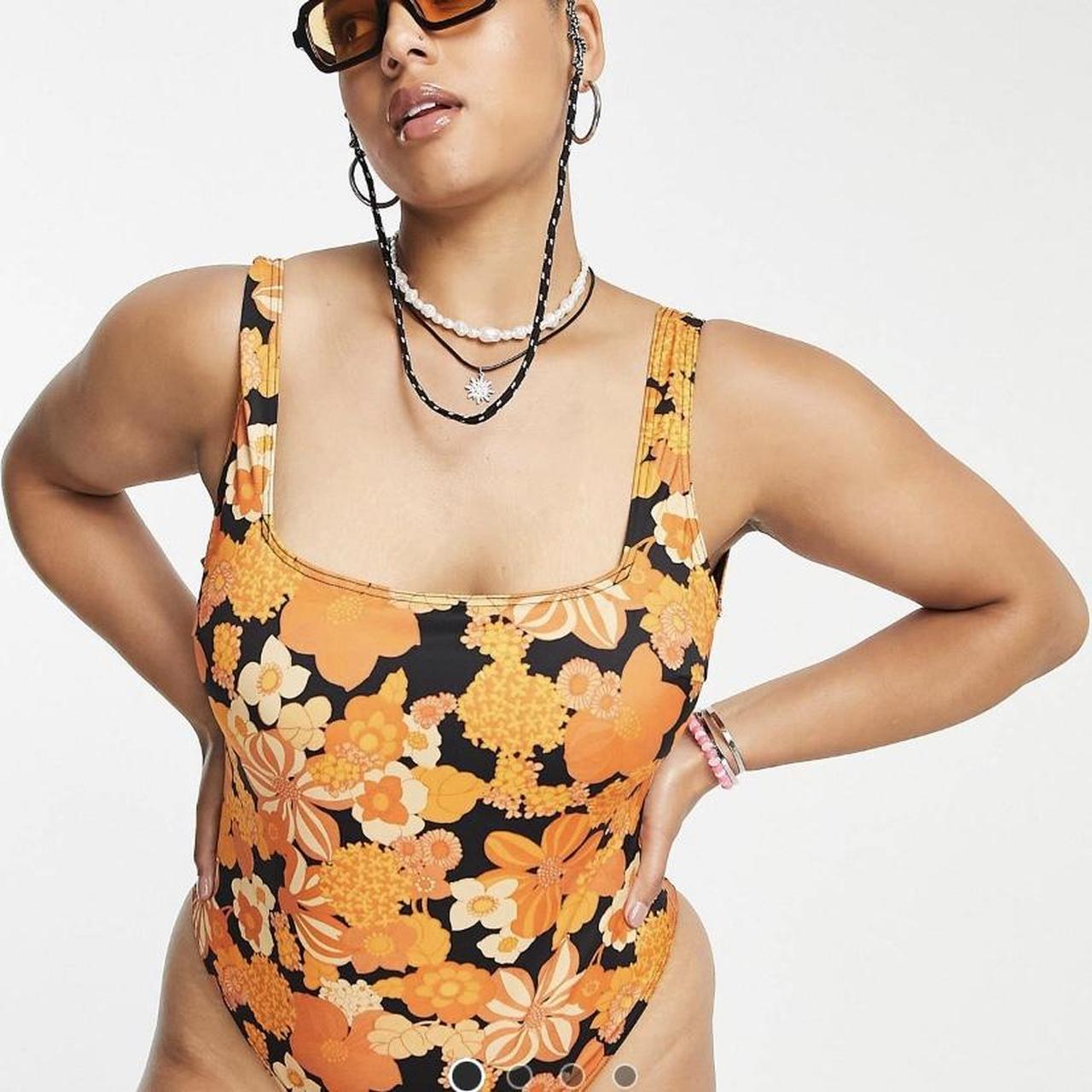 Orange swimsuit asos online