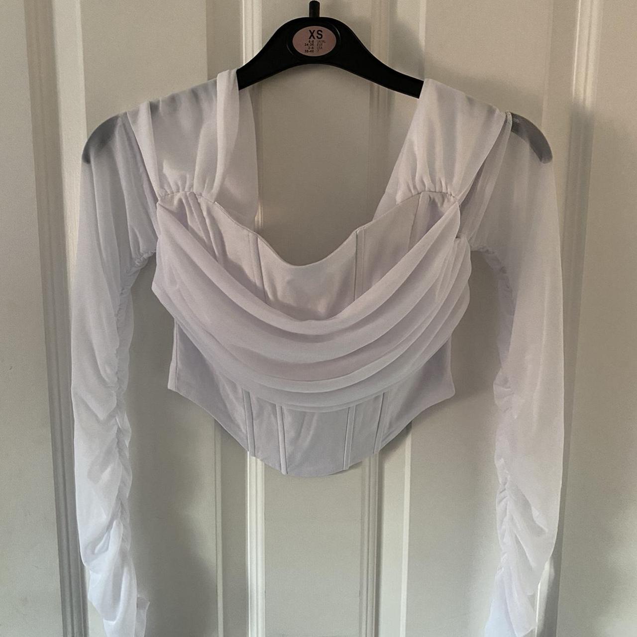 SHEIN Women's White Corset Depop