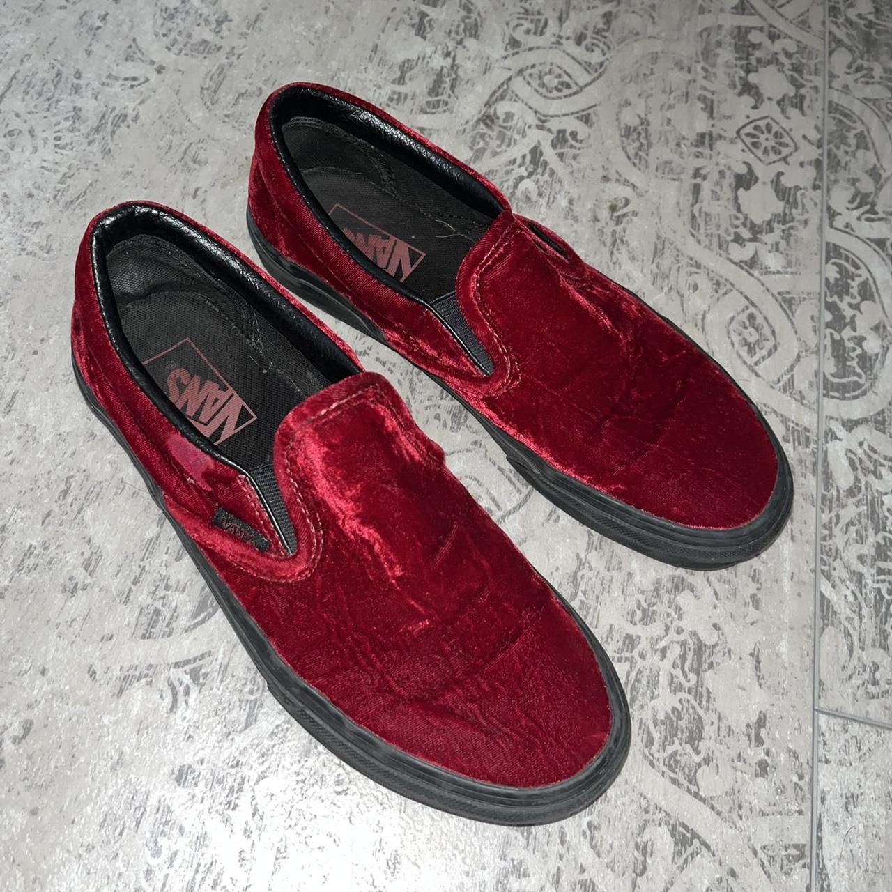 mens red velvet vans