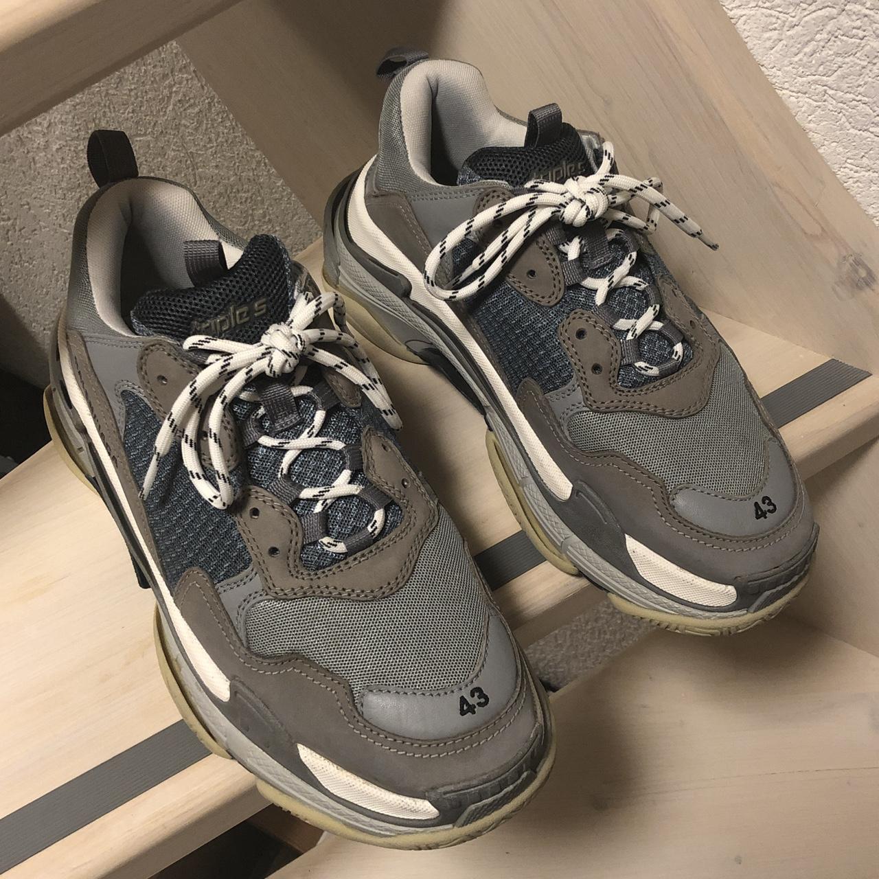 Balenciaga triple s split sale black grey