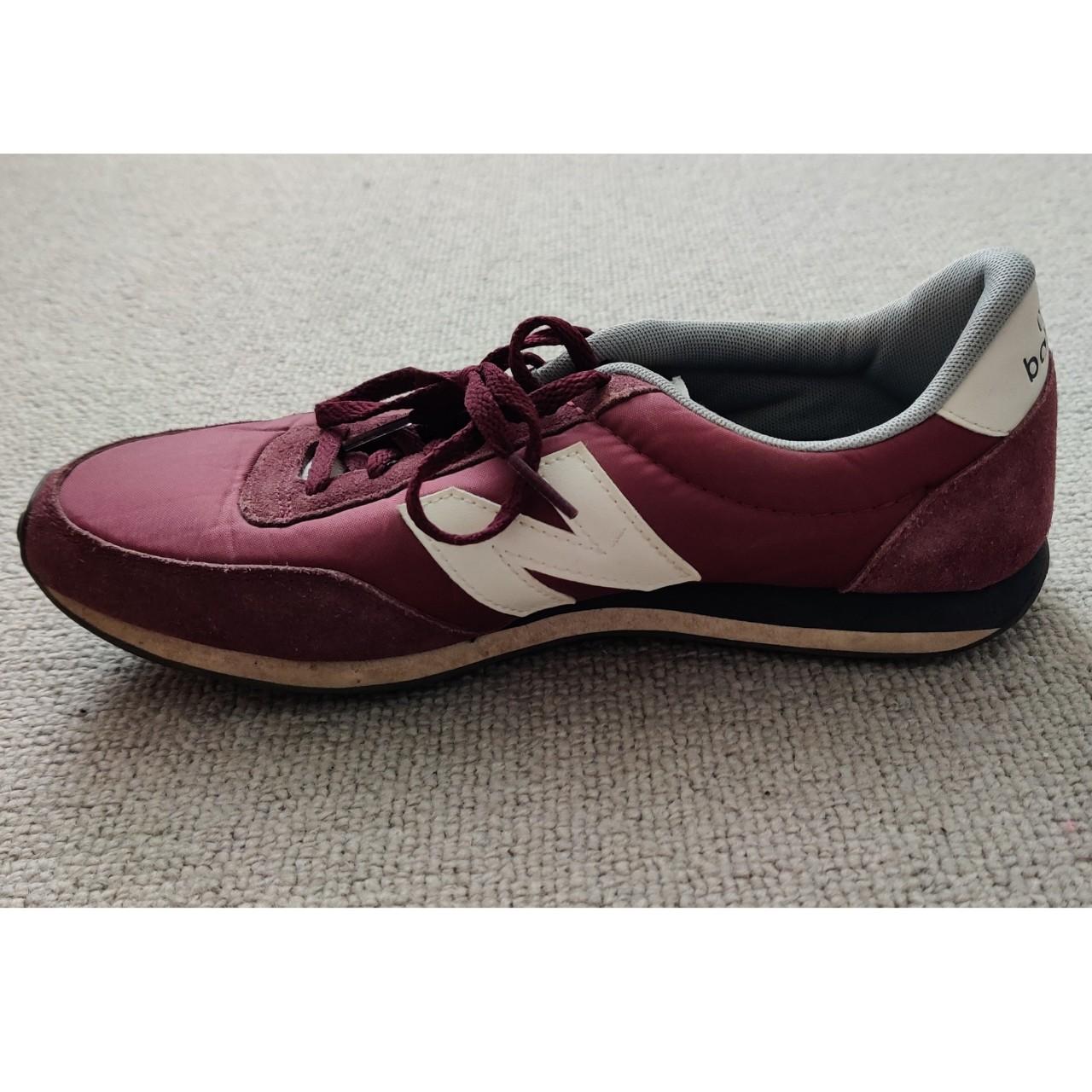 Burgundy vintage retro New Balance 410 trainers