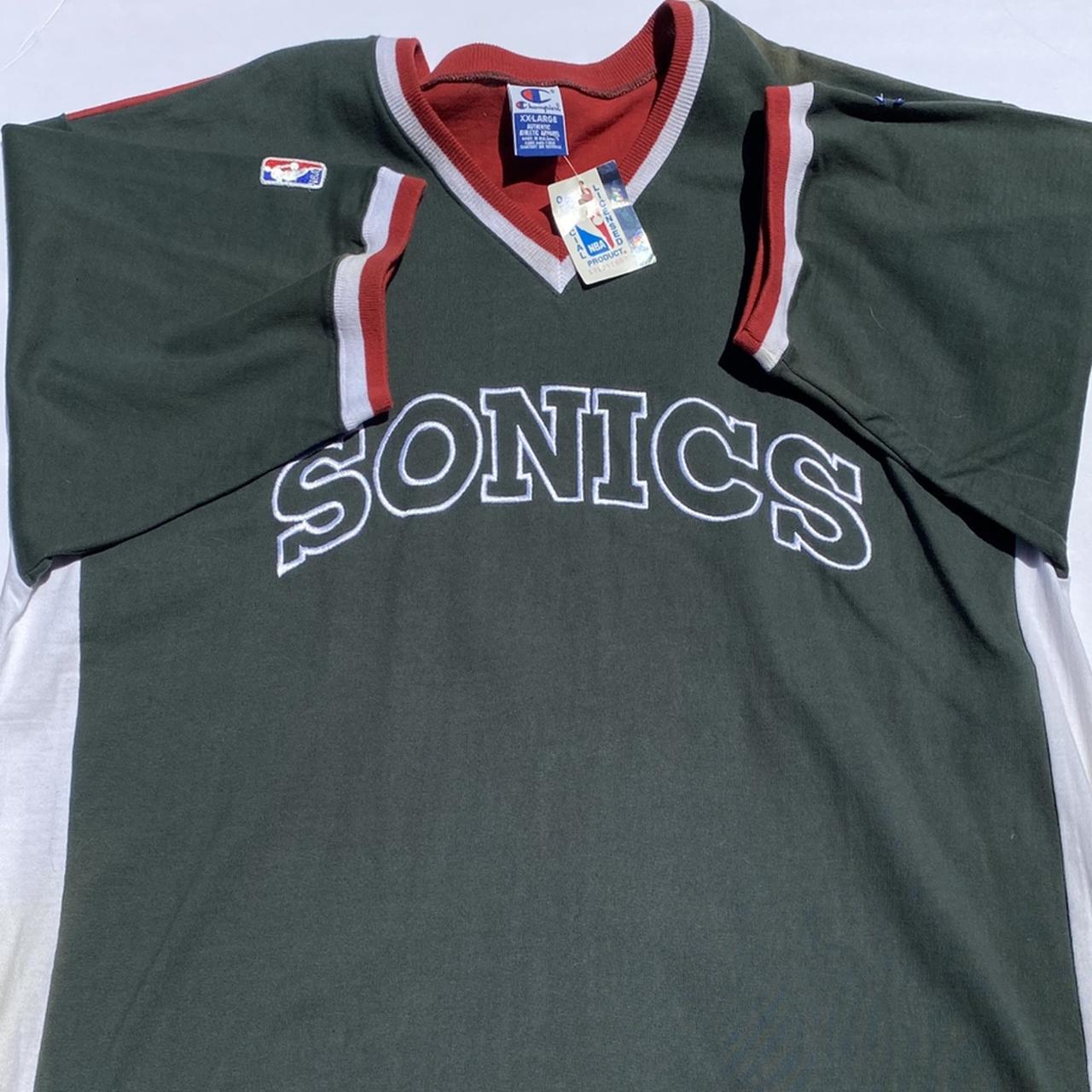 Vintage 1990s Seattle Supersonics Champion Warm Up... - Depop