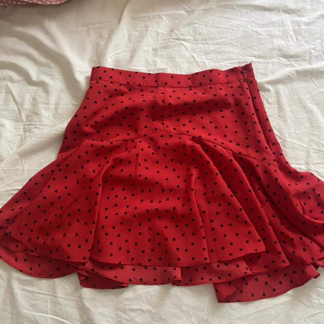 Ruffle Red Polka Dot Skirt Topshop Cutest Red Heart /polka Dot Skirt, From  Topshop,