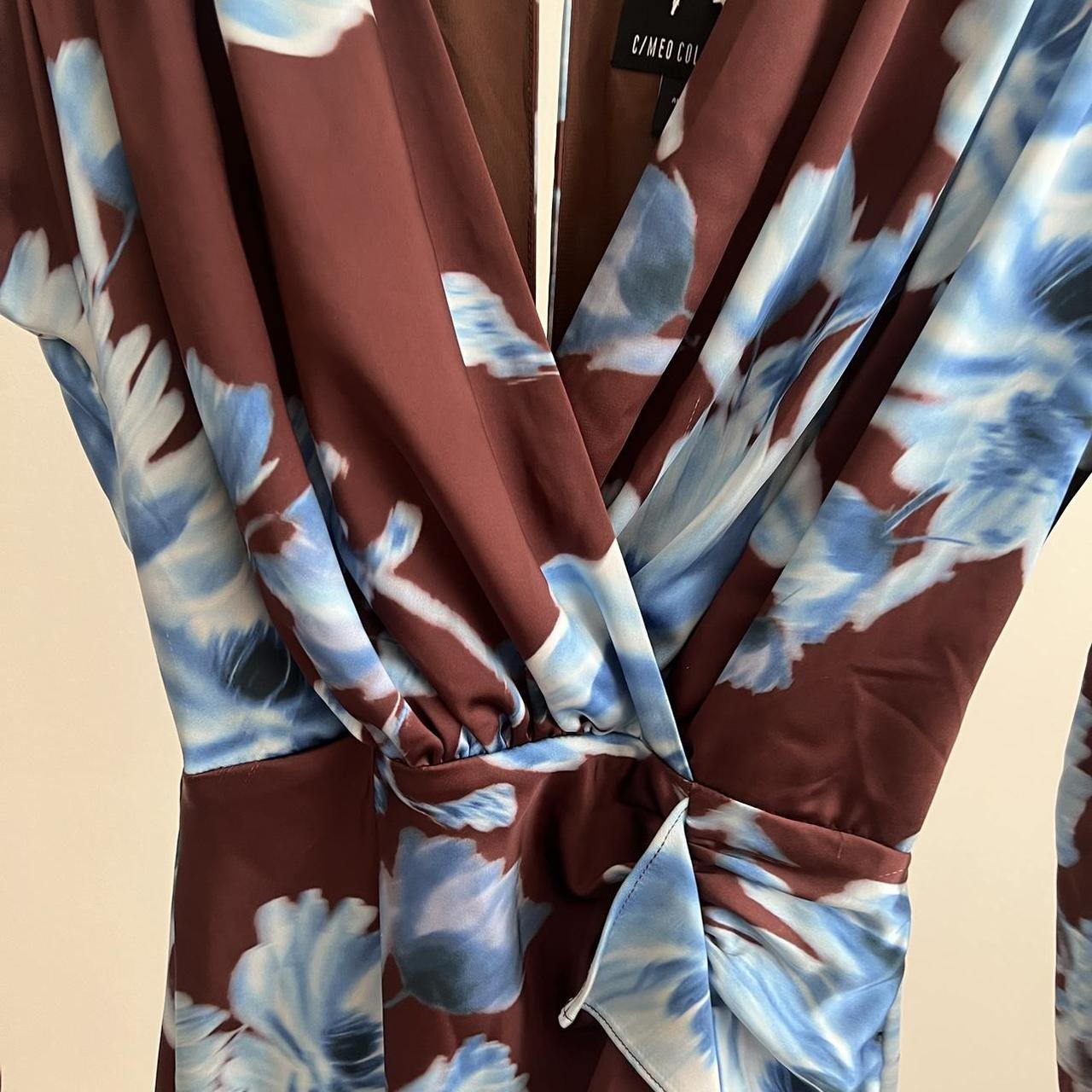 C/meo Collective Women's Burgundy and Blue Dress (2)