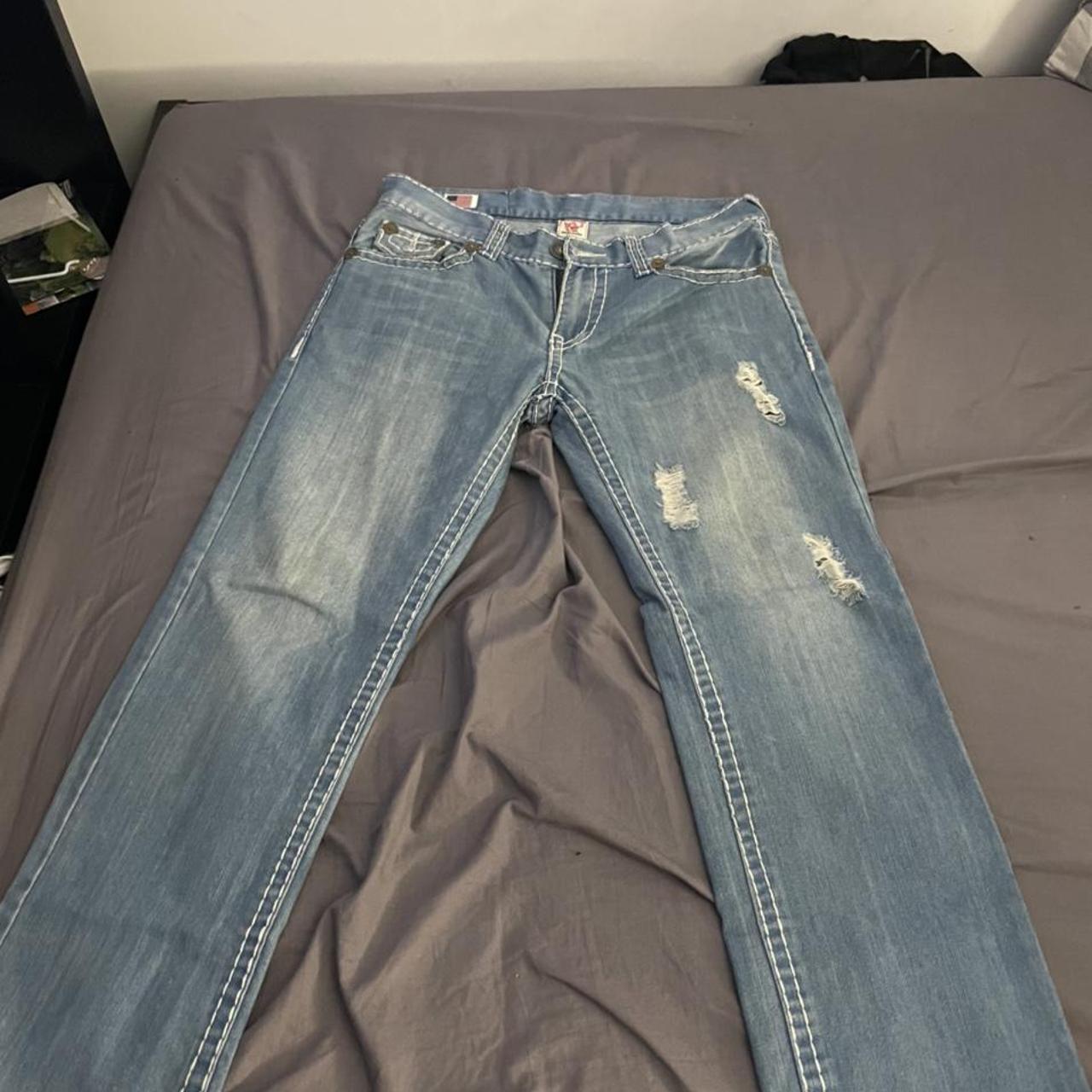 True religion SUPER T Jeans needs a new zip on the... - Depop