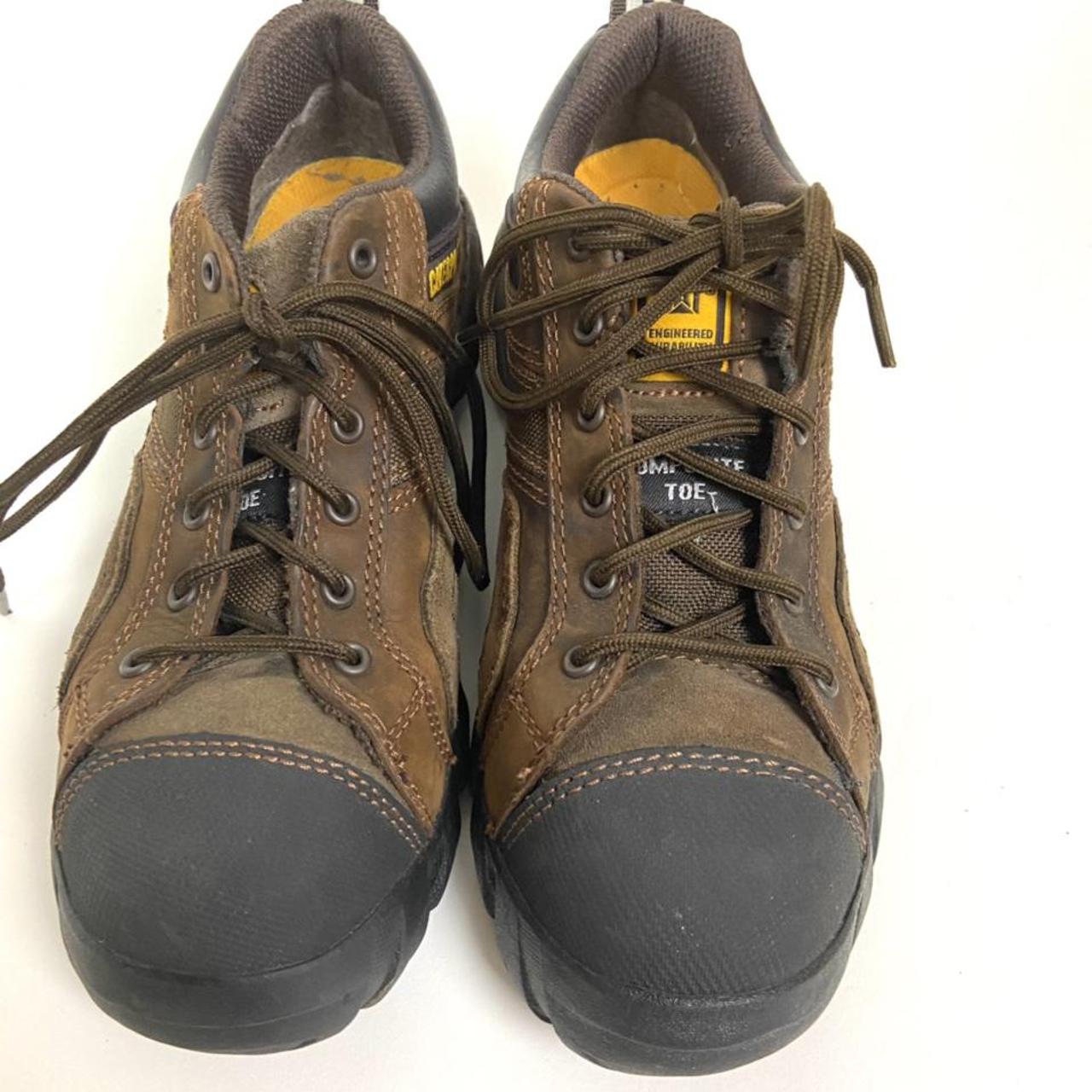 Caterpillar Argon Leather Work Shoes Size 7... - Depop
