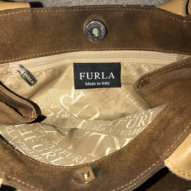 furla brown suede bag