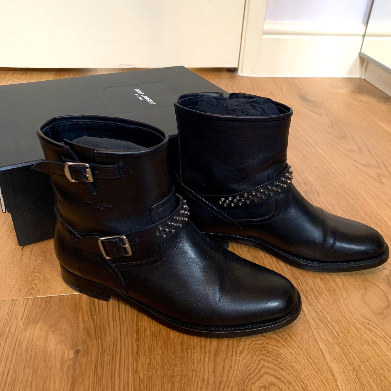 Saint Laurent Paris YSL Black leather - Depop