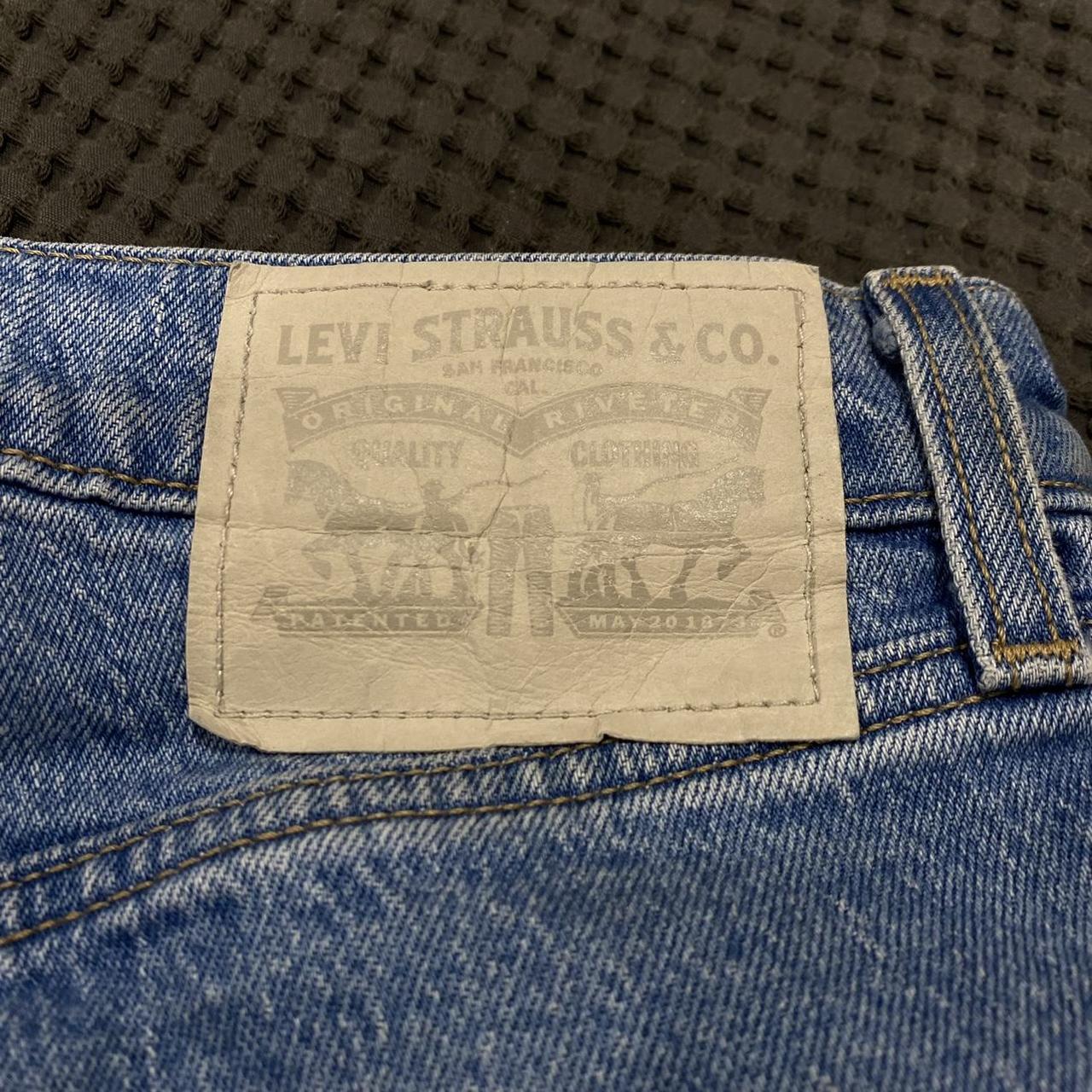 LEVIS 70s SLIM FLARE JEAN - CUSTOM PATCH AND FRONT... - Depop