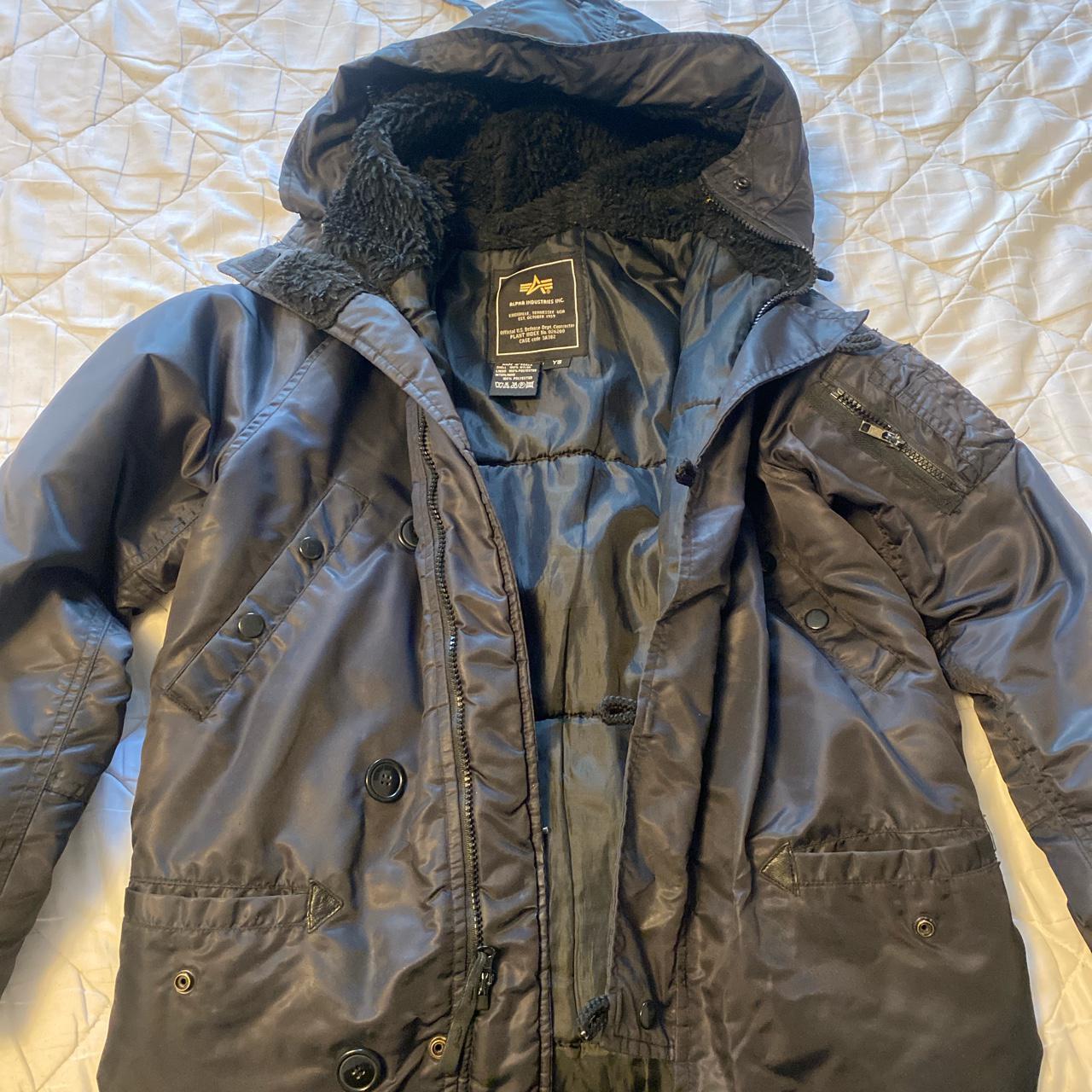 Alpha industries parka Is it black is it... - Depop