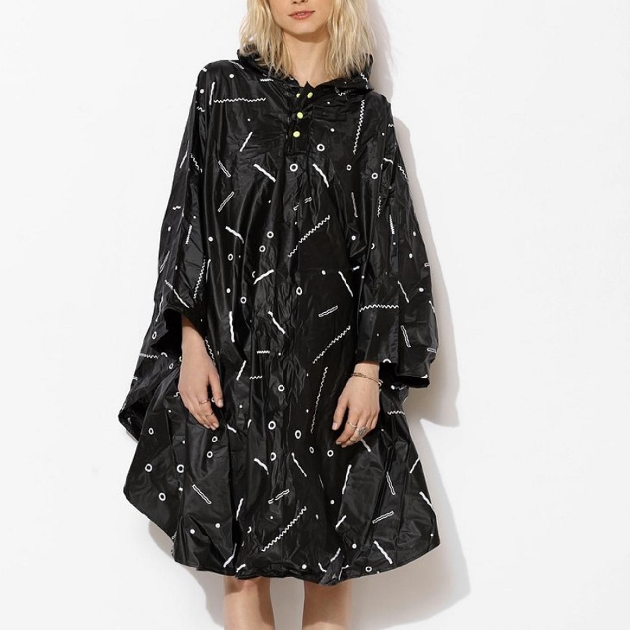 repop! urban outfitters vinyl rain poncho black... Depop