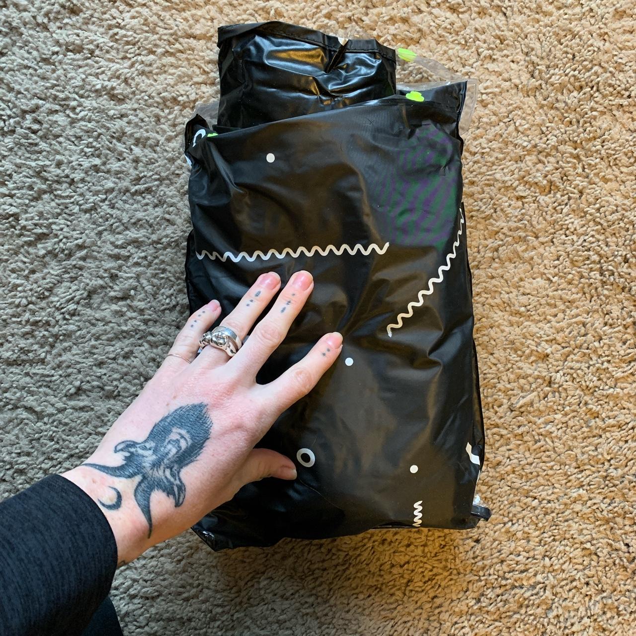 repop! urban outfitters vinyl rain poncho black... Depop