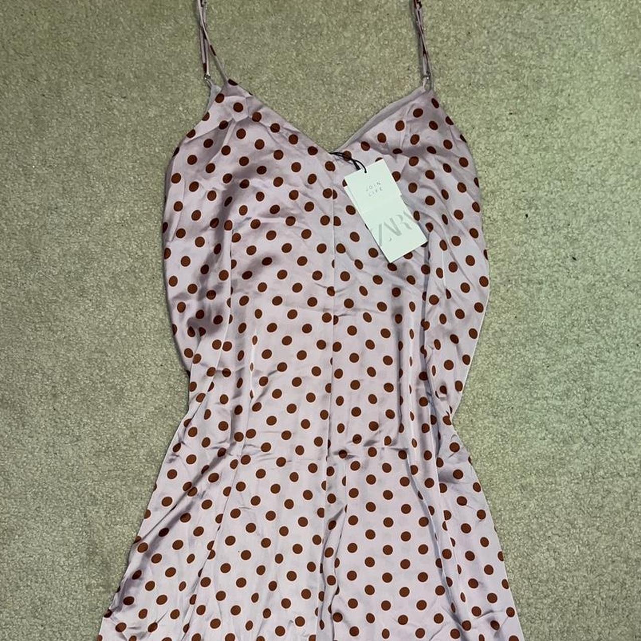 zara pink polka dot dress