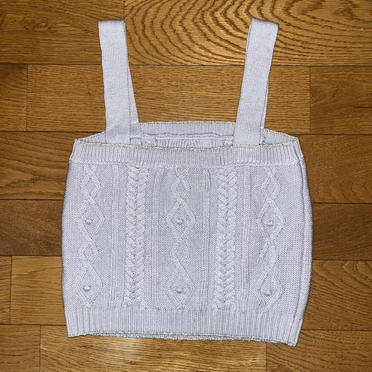 NWT Zara lilac sweater cable knit sparkly top size... Depop