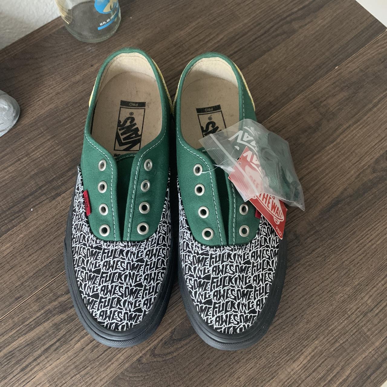 vans authentic fucking awesome shoes, never worn... - Depop