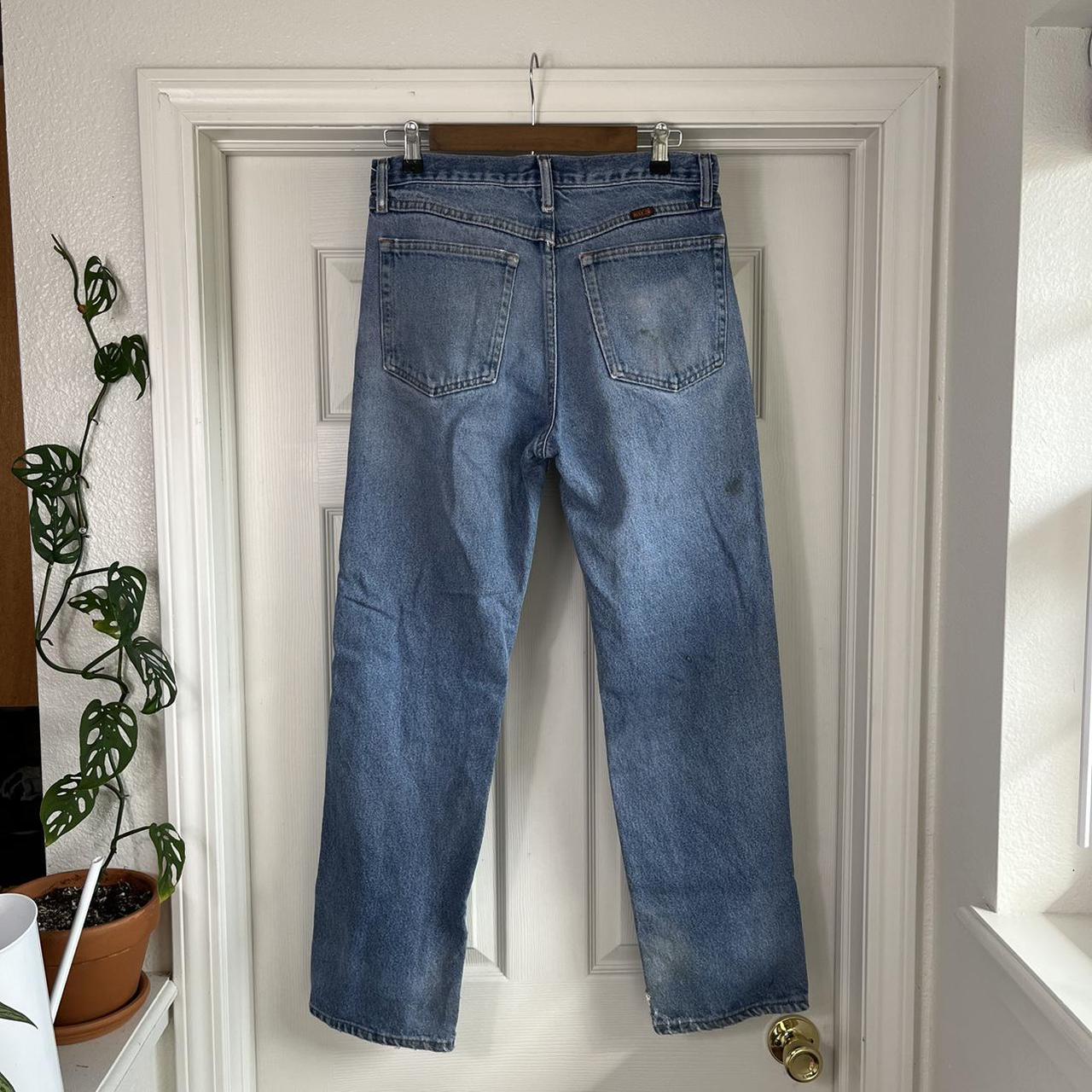 Vintage Distressed Rustler Light Wash denim Jeans.... - Depop