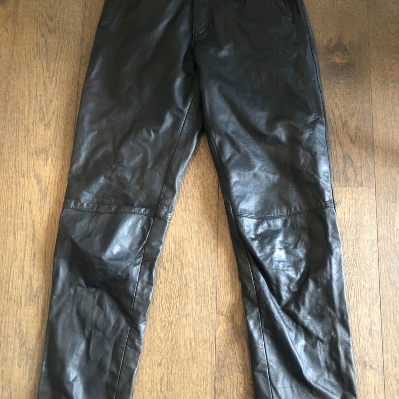 Very cool leather pants by Dinno Gallucci Size | Depop