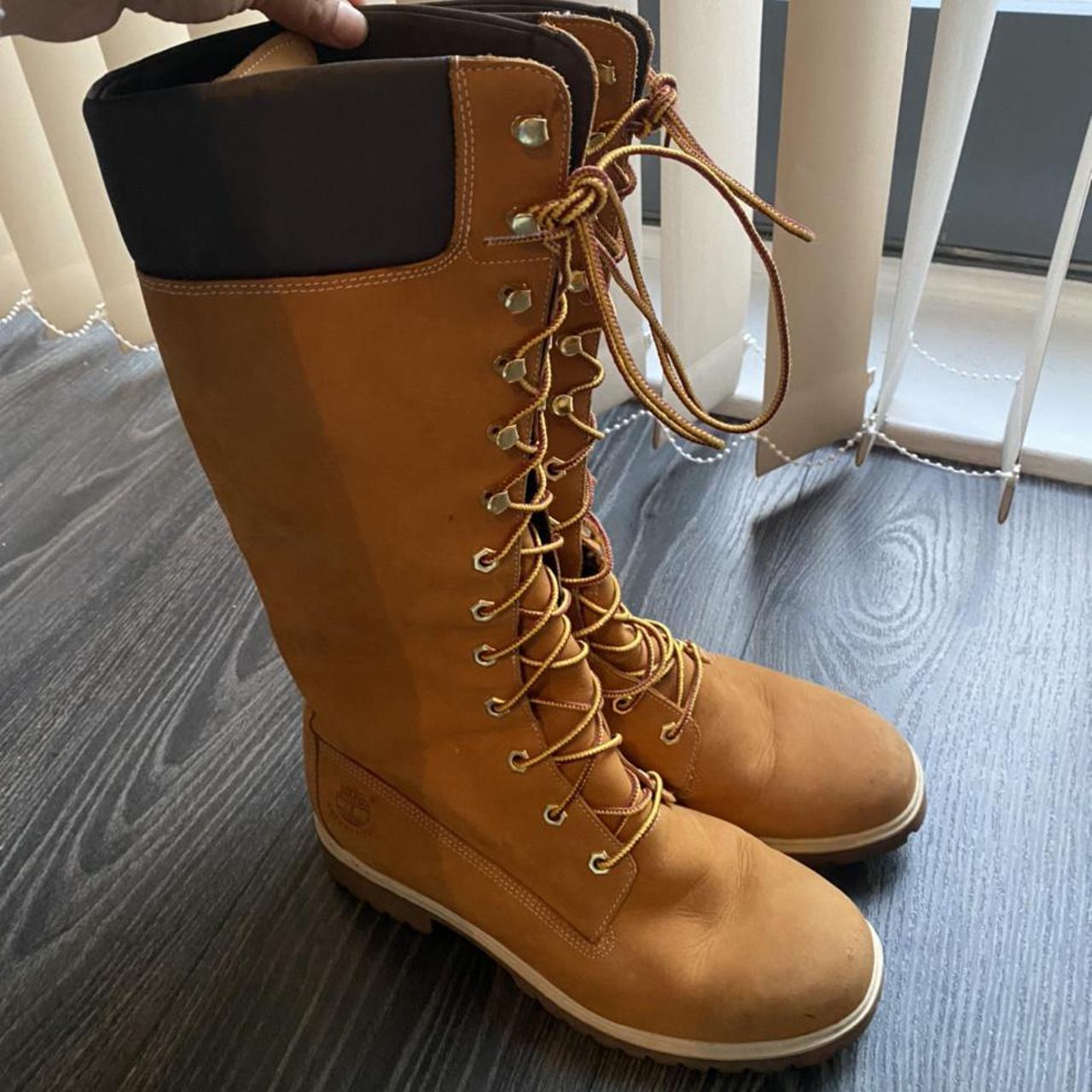 timberland tan knee high boots