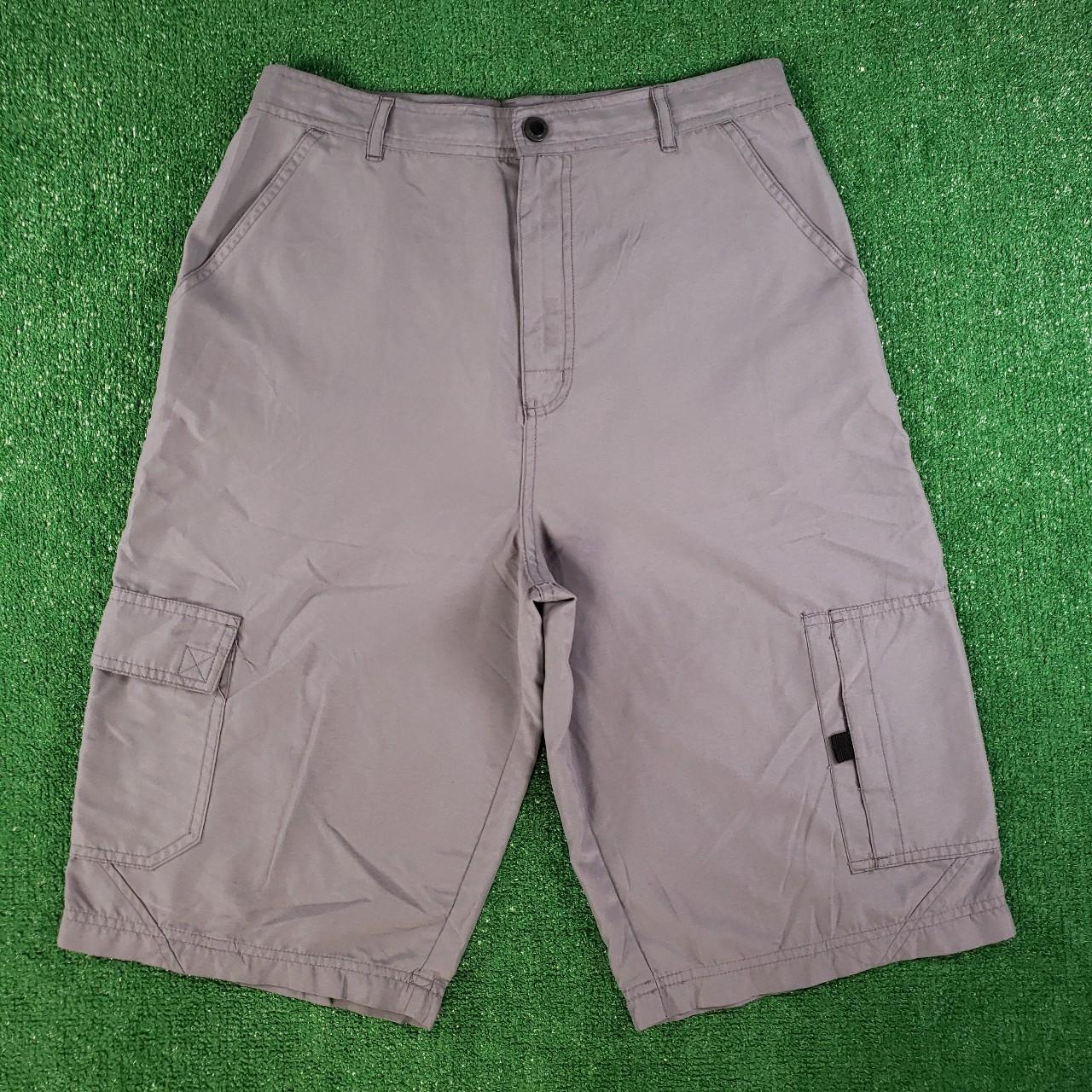Faded Glory Men's Grey and Black Shorts Depop
