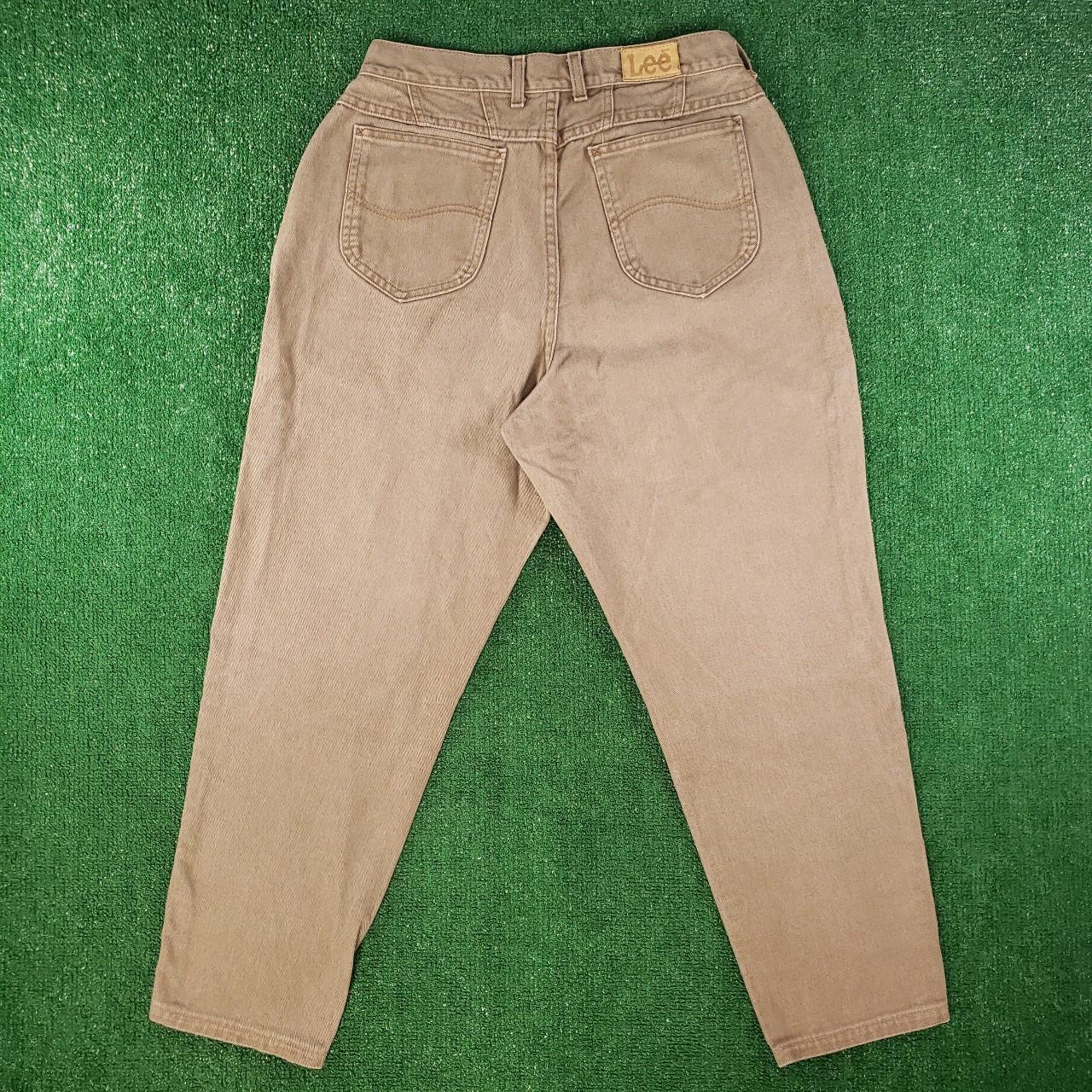 lee-women-s-brown-and-cream-jeans-depop