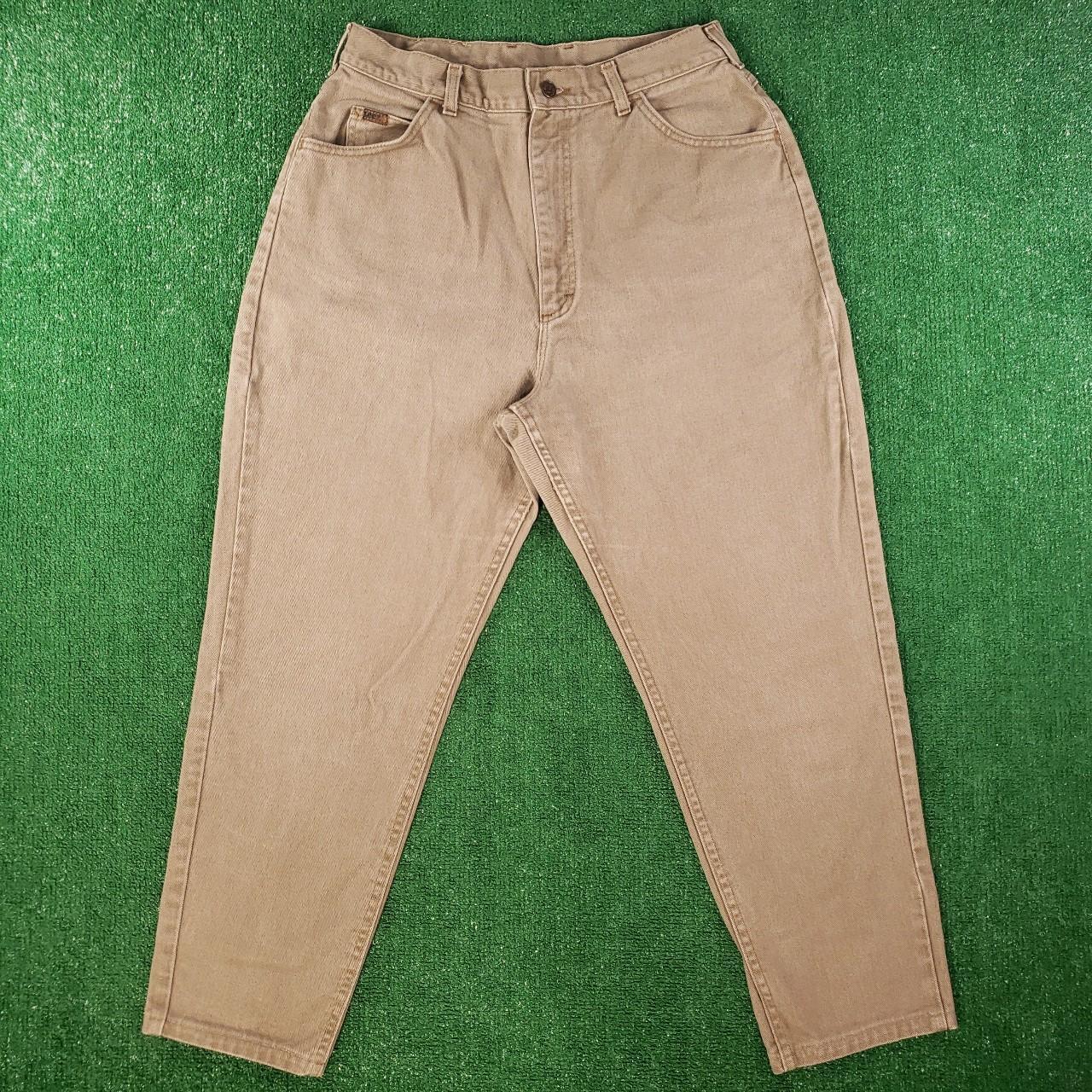 Lee Women's Brown and Cream Jeans Depop