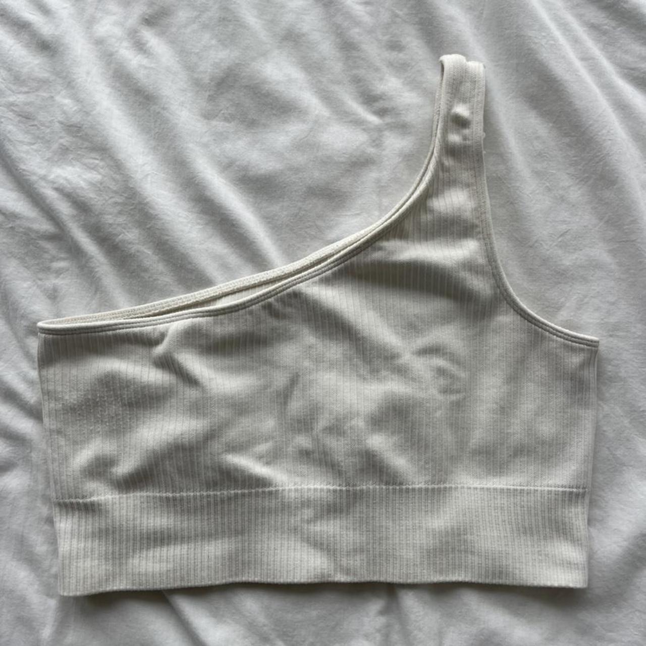 AIMN off-white single strap bra size... - Depop