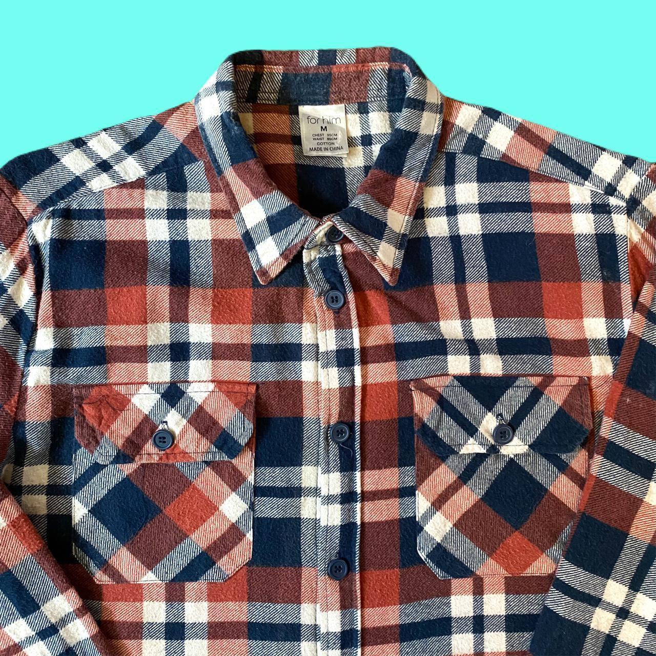 Vintage Flannel Shirt Colour: Red, white & navy ... - Depop