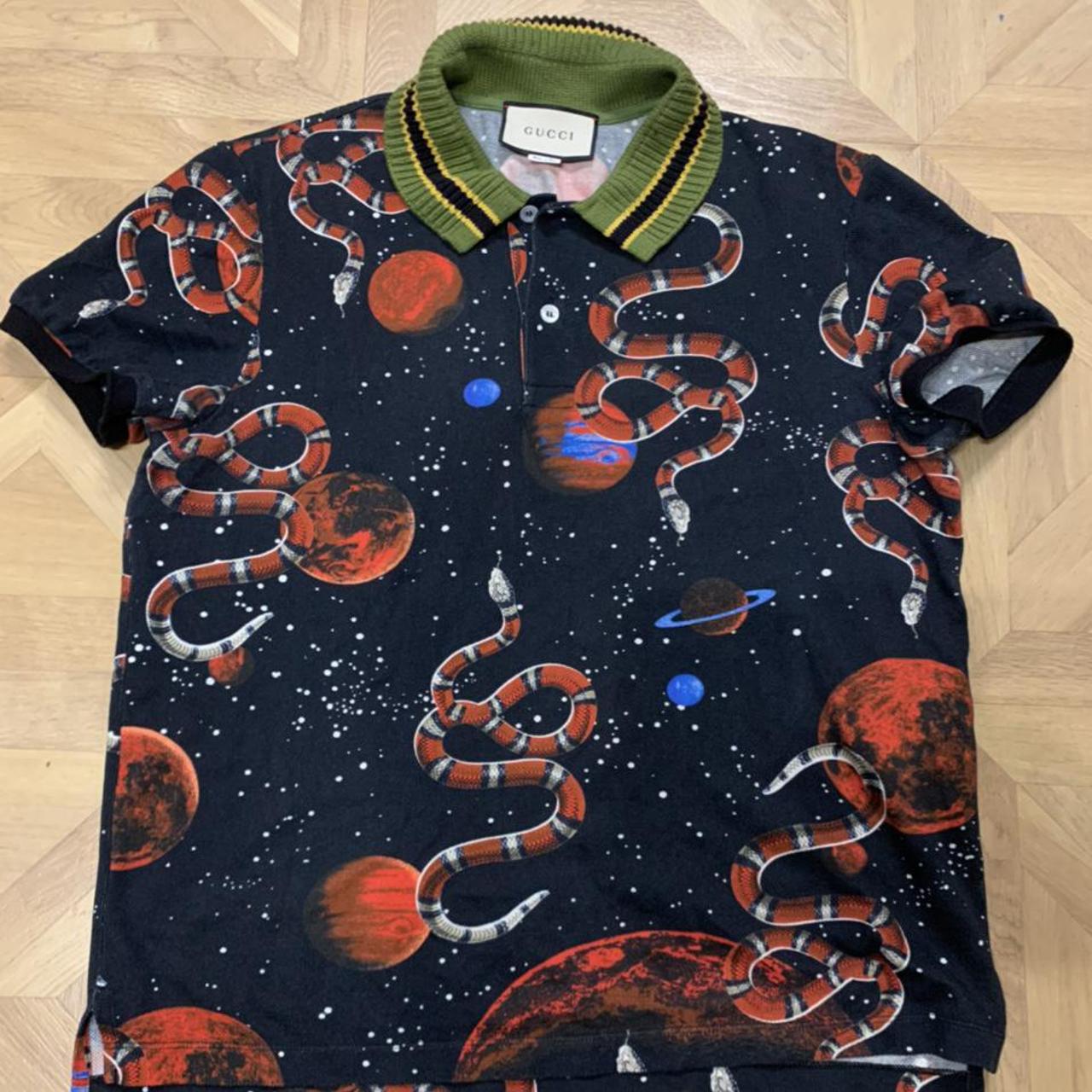 Gucci Felted Cotton Snake-print Sweatshirt, Black, ModeSens