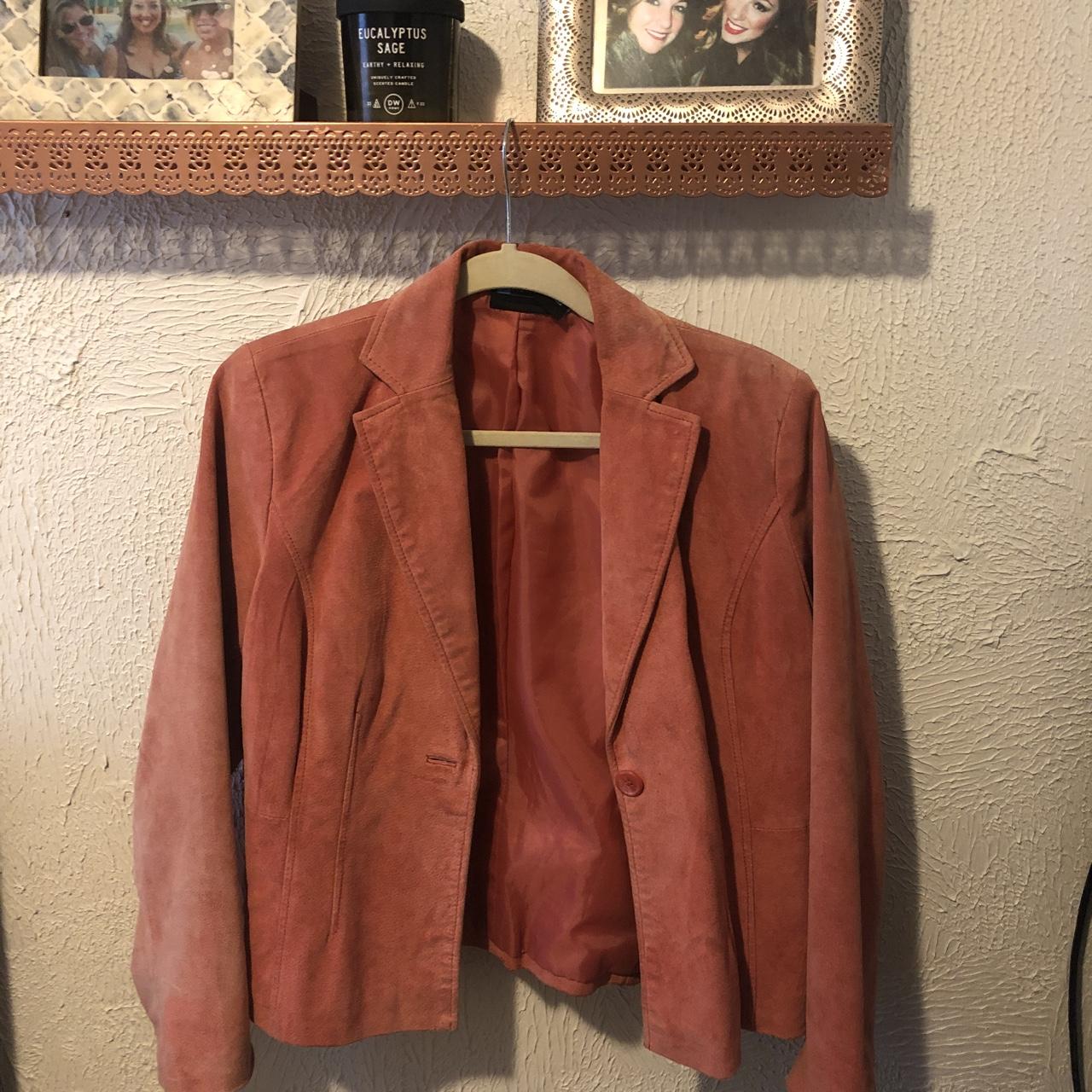 Vintage suede jacket, dusty rose in color. I love | Depop