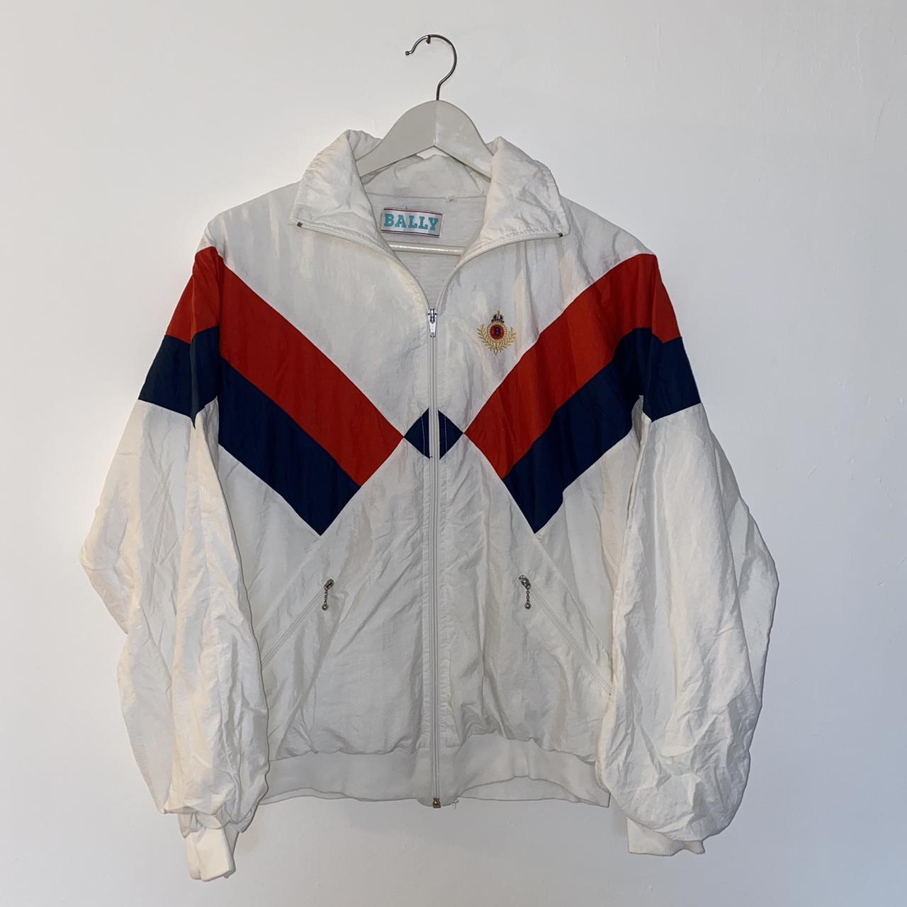 Vintage track jacket, cool pattern and unique dangly... - Depop