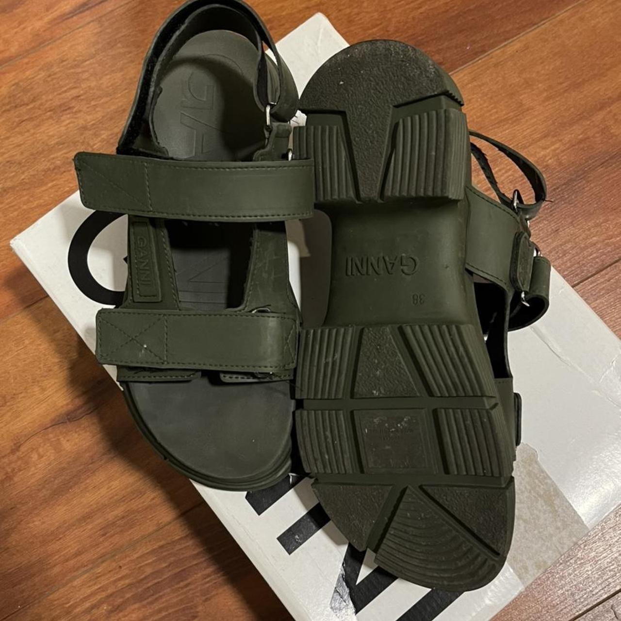 Ganni recycled rubber sandals EU 38. Worn once, just | Depop