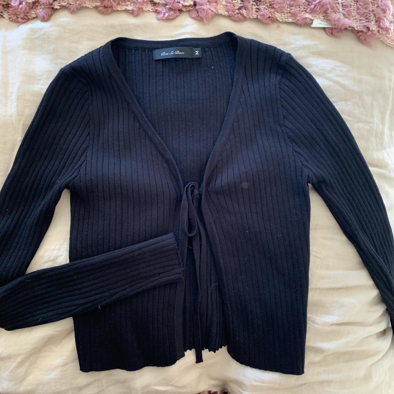 black tie cardigan. looks like the unif one. perfect... - Depop