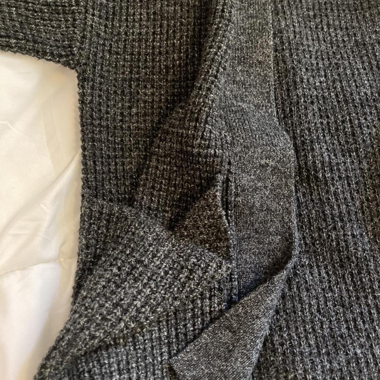 Chunky knit charcoal oak + fort oversized cardigan.... - Depop