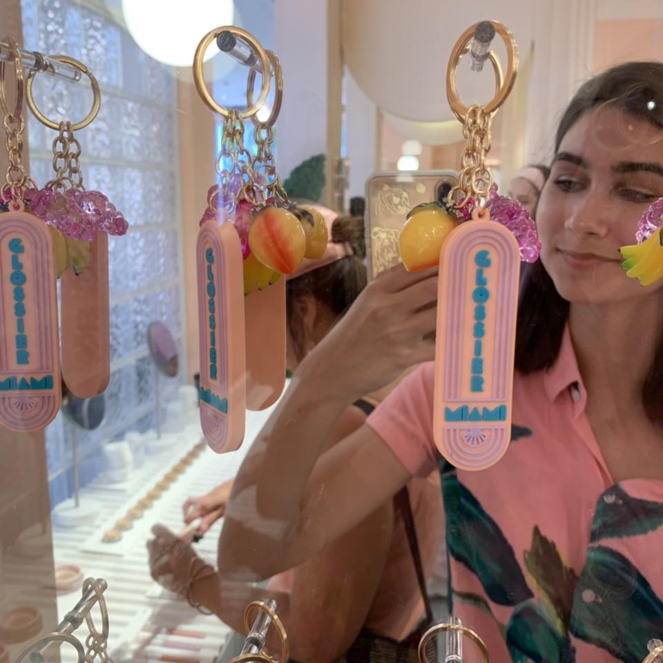 *NEW* top Glossier Miami Keychain